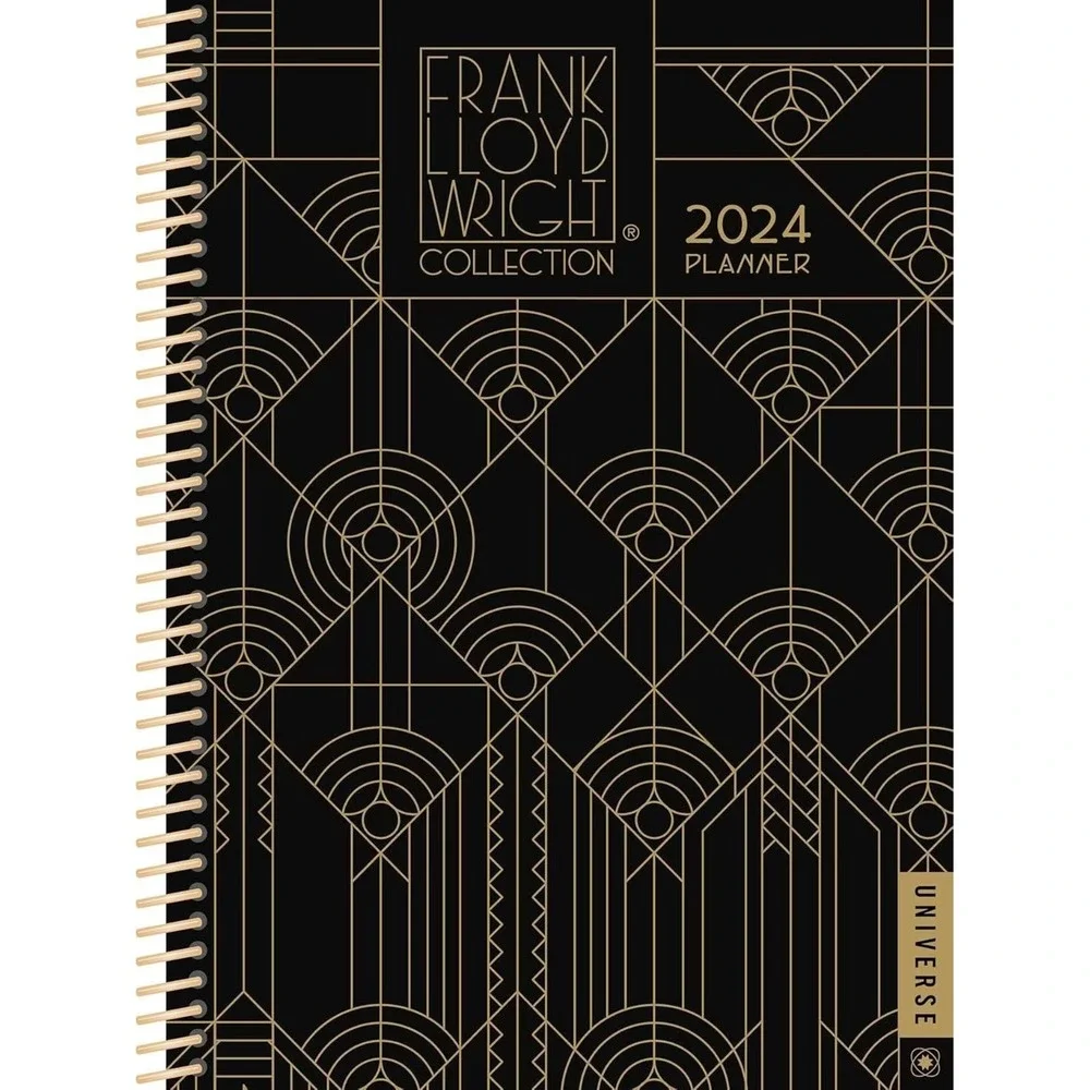 Lot of 2 Brand New Frank Lloyd Wright 12-Month 2024 SpiralBound Planner Calendar